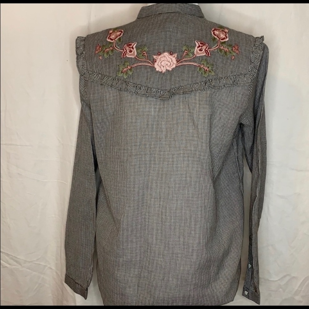 NWT Lucky Brand Western Style Button Up - Picture 6 of 8